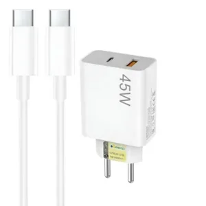 Lehmox 45W Carregador USB C para USB C com cabo